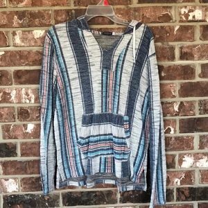 Thin and colorful poncho